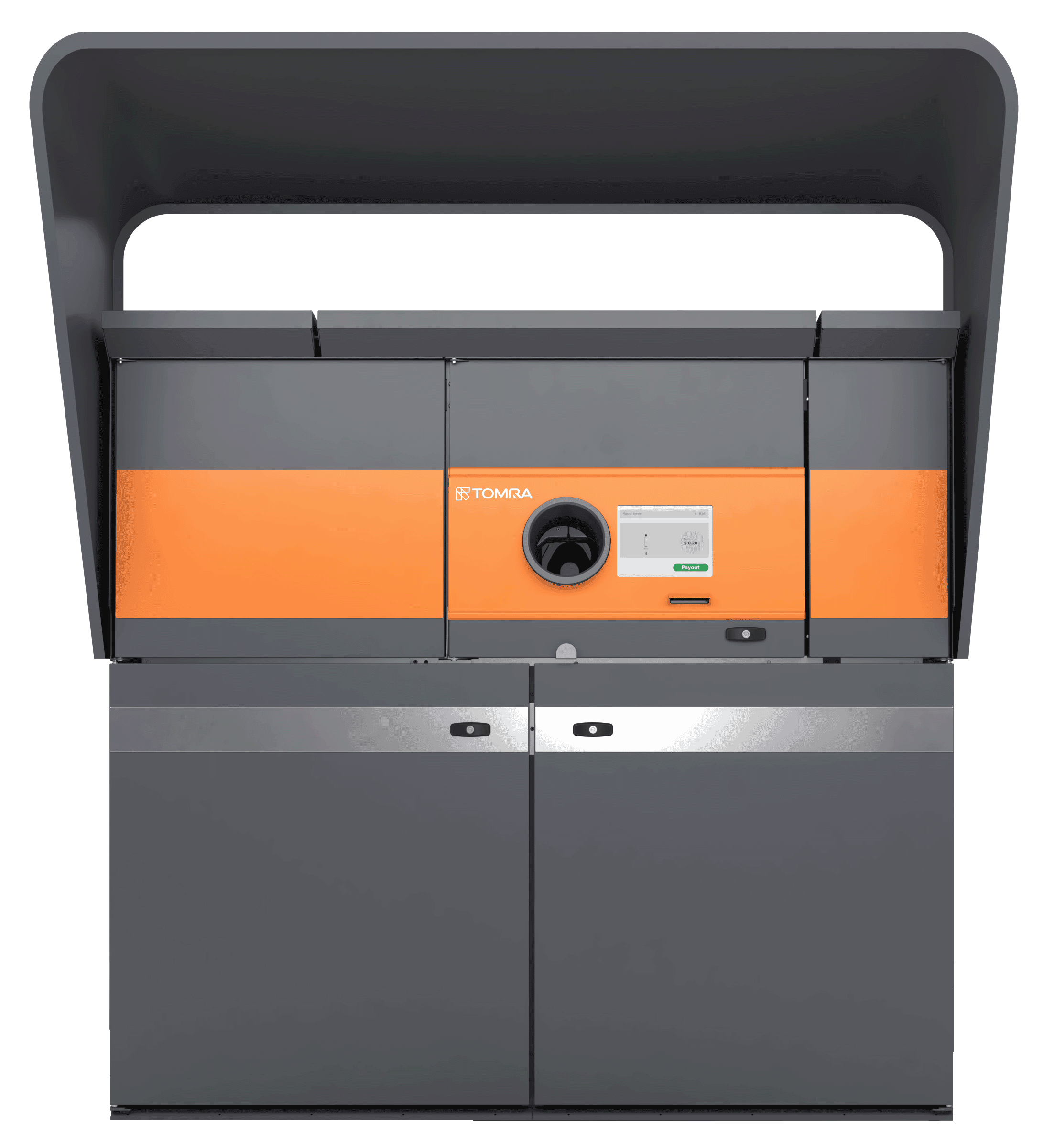 TOMRA S2 Rugged Plus emballage-automaat incl beschermkap TOMRA S2 Rugged Plus emballage-automaat met beschermkap