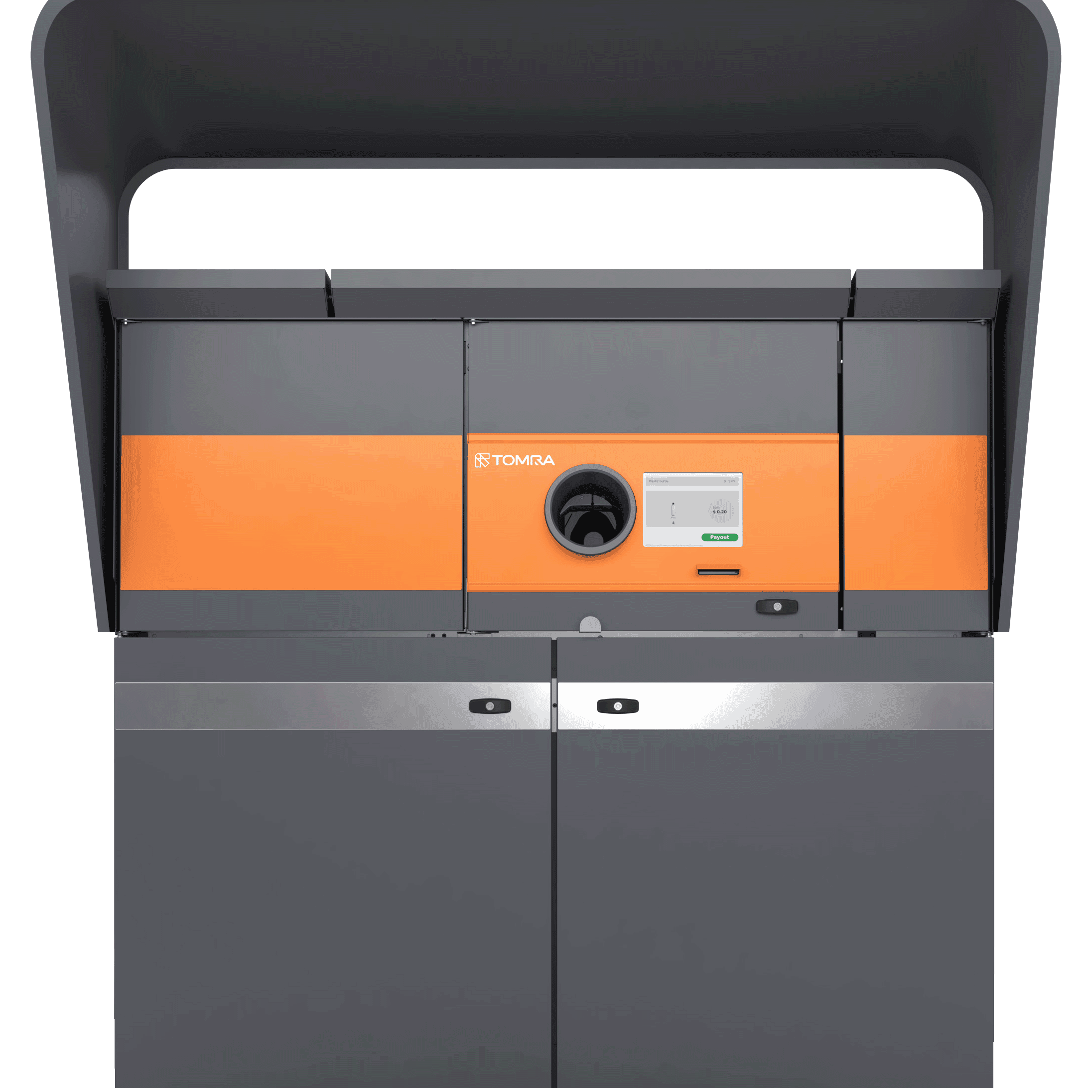 TOMRA S2 Rugged Plus emballage-automaat met beschermkap